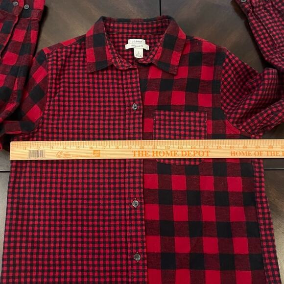 L.L. Bean Relaxed Fit Scotch Plaid Checkered Thick Flannel Shirt Size Small - Picture 10 of 11